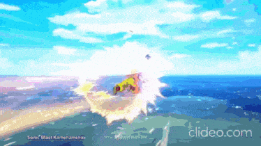 a screenshot of a video game called sonic blast being played on clideo.com