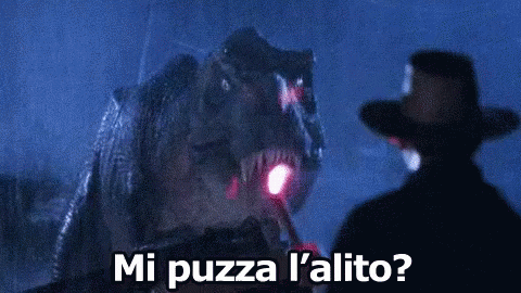 Dinosauro T-rex Alito Puzzare Bocca GIF - Dinosaur T Rex Breath GIFs