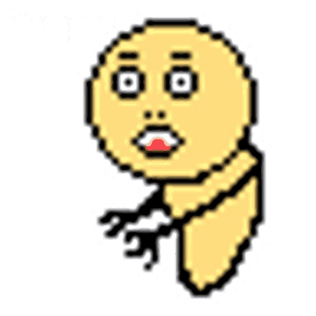 a pixel art illustration of a worm with a surprised face and the word mortals below it .