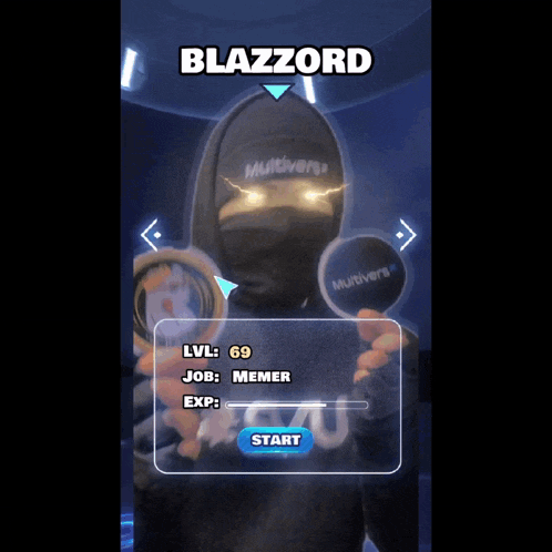 a screenshot of a video game with the name blazzard