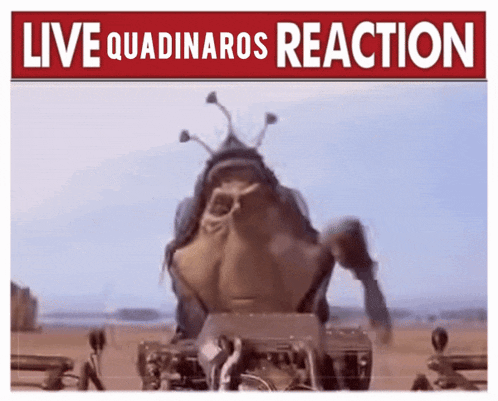 a poster that says live quadrinarros reaction on it