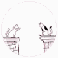 a couple of people sitting on a bridge with hearts flying around them .