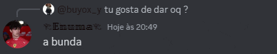 a screenshot of a conversation between emma and buyox_y tu gosta de dar oq