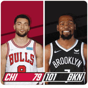 two basketball players from the bulls and brooklyn