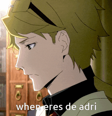 a close up of a man with the words wheneres de adri written below him