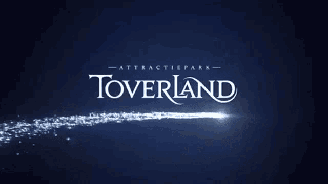 a logo for toverland is shown on a blue background