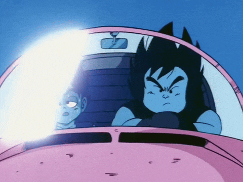 a cartoon of a man driving a car with a reflection of him in the windshield