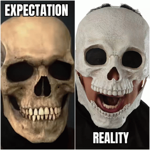 Skeleton Mask Reality Skeleton Halloween GIF - Skeleton Mask Reality Skeleton Halloween Expectation Vs Reality GIFs