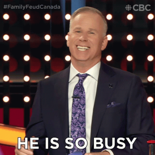 He Is So Busy Gerry Dee GIF - He Is So Busy Gerry Dee Family Feud Canada GIFs