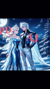 a poster of elsa and jack from frozen