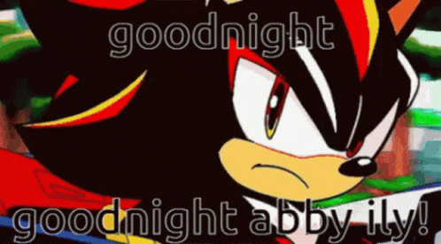 Good Night Abby GIF - Good Night Abby Shadow The Hedgehog GIFs