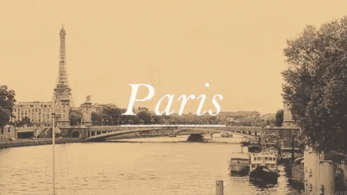 a picture of paris with the eiffel tower and a bridge