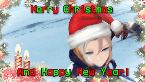 a merry christmas and happy new year greeting