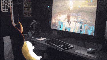 a computer monitor displays a game that says nightlord filled