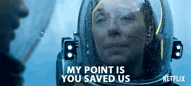 My Point Is You Saved Us Molly Parker GIF - My Point Is You Saved Us Molly Parker Maureen Robinson GIFs
