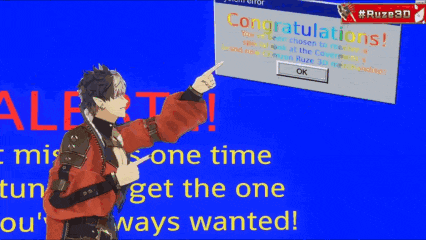 a congratulations message is displayed on a blue screen