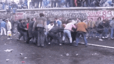 Fall Of Berlin Wall East Germany GIF