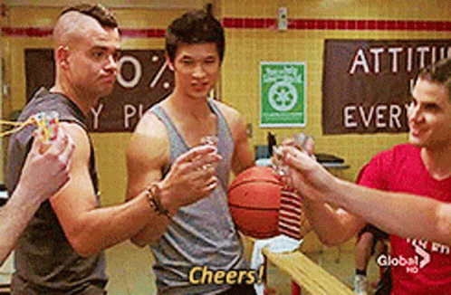 Glee Cheers GIF - Glee Cheers Drinks GIFs