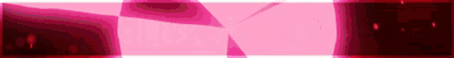 a pink and red background with a white border and a triangle in the middle .