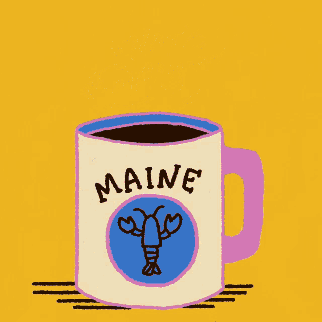 a mug that says maine on it