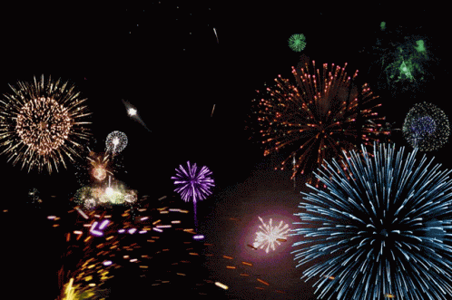 деньрождение Fireworks GIF - деньрождение Fireworks Happy New Year GIFs