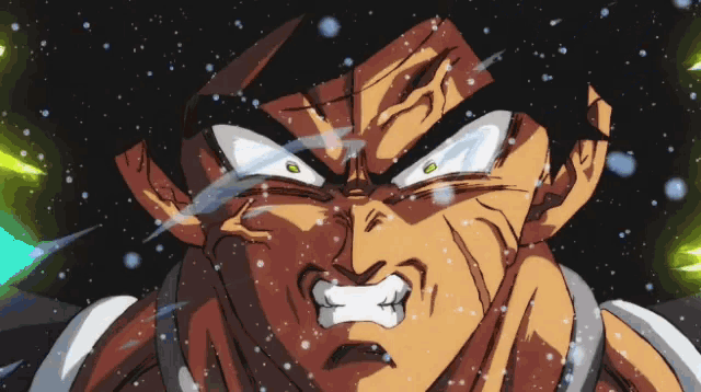 a close up of a cartoon character 's face