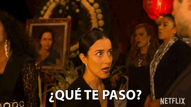 a netflix ad shows a woman talking to a group of people