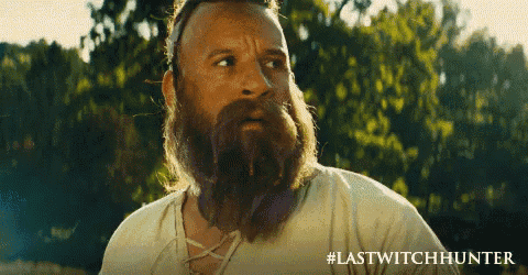 a man with a beard has the hashtag #lastwitchhunter on the bottom