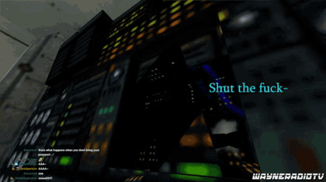a computer screen that says shut the fuck