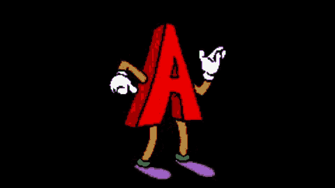 a cartoon illustration of the word autism in red