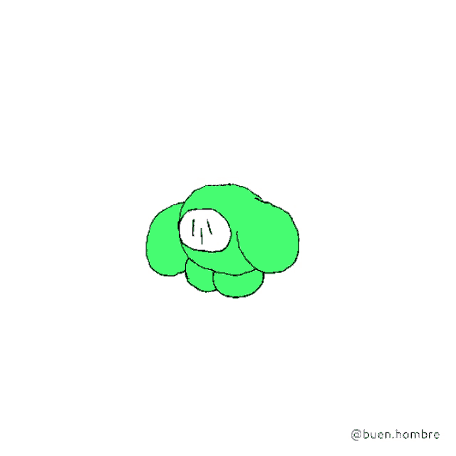 a cartoon drawing of a green frog with a pink tongue sticking out by buen.hombre