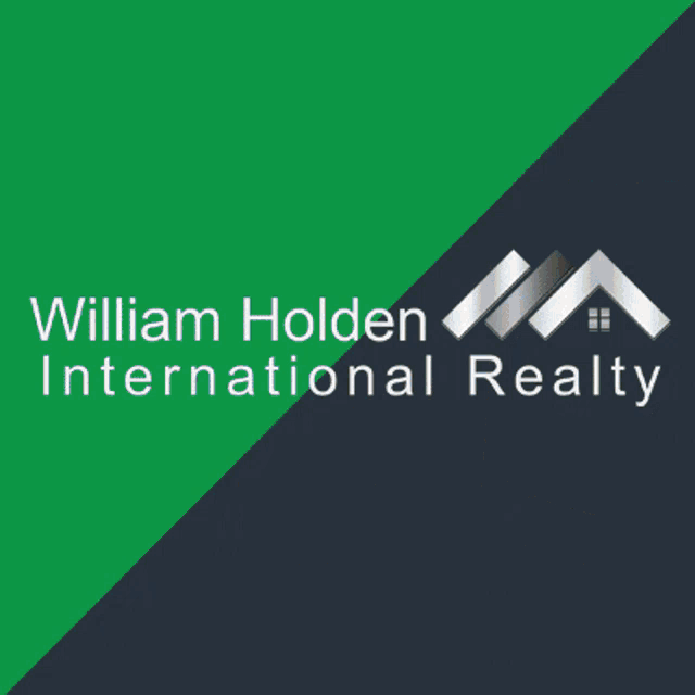 an advertisement for william holden international realty shows a large white house with a red roof