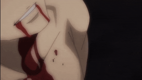 a close up of a person 's chest with blood coming out of it