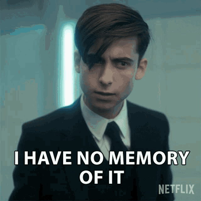 I Have No Memory Of It Number Five GIF - I Have No Memory Of It Number Five Aidan Gallagher GIFs