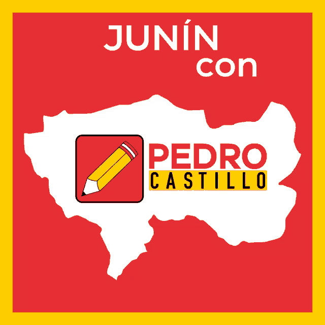 a pedro castillo logo with a pencil on a yellow background