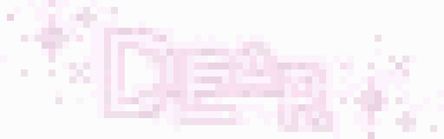 the word dea is written in purple on a white background with sparkles .