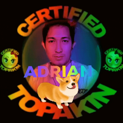 a picture of a man and a dog that says adrian