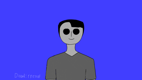 a cartoon drawing of a man with a blue background and the words disord 's noise written below him