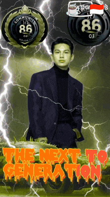a poster for the next generation with a man in a suit on it