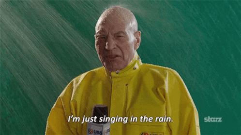 Rain Singing GIF - Rain Singing Patrick Stewart GIFs