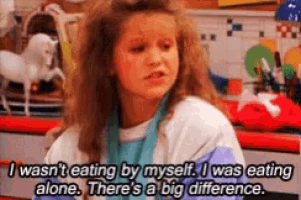 a girl says i wasn t eating by myself i was eating alone