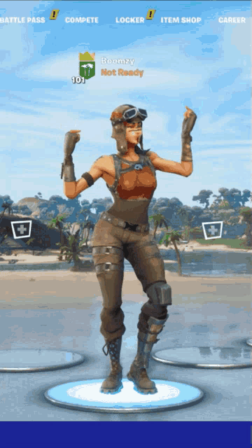 a screenshot of a video game that says boomzy not ready on it