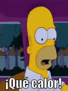 Homer Simpson Se Derrite De Calor GIF - Homer Simpson Derretido Calor GIFs