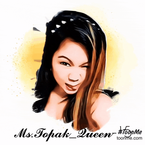 a drawing of a woman with the name ms. topak queen on it