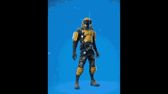 a man in a helmet is dancing in a video game .