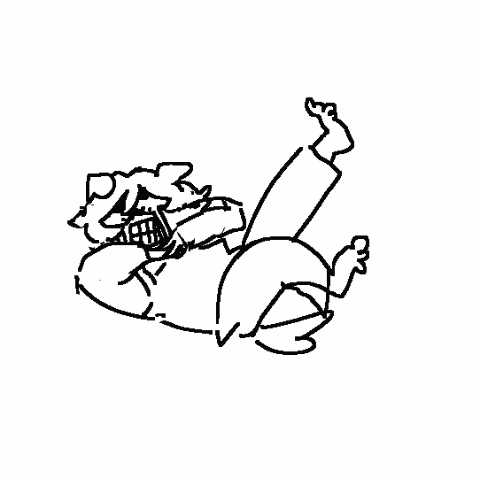 a black and white drawing of a person laying on their back with their legs crossed .