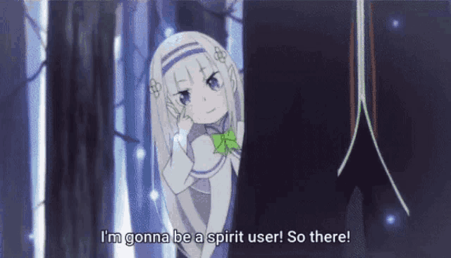 a girl says i 'm gonna be a spirit user