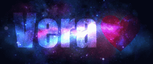the word vera is surrounded by a galaxy of stars