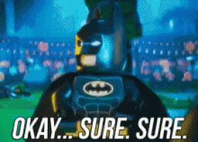 a batman says okay sure sure in a video game