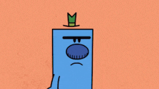 a cartoon character with a top hat and the words whoa on the bottom